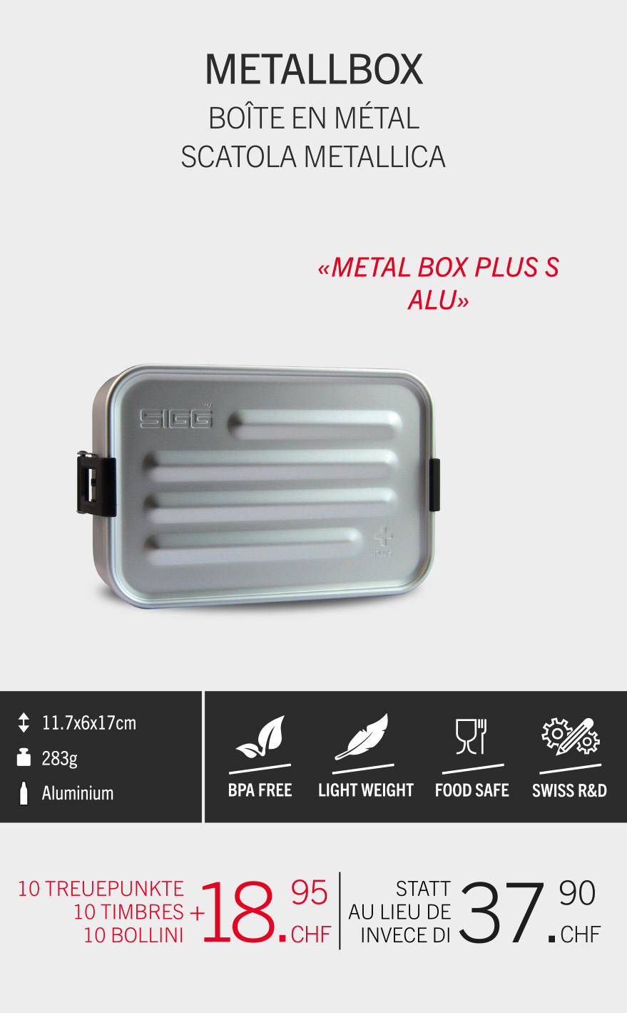 Boîte en métal alu