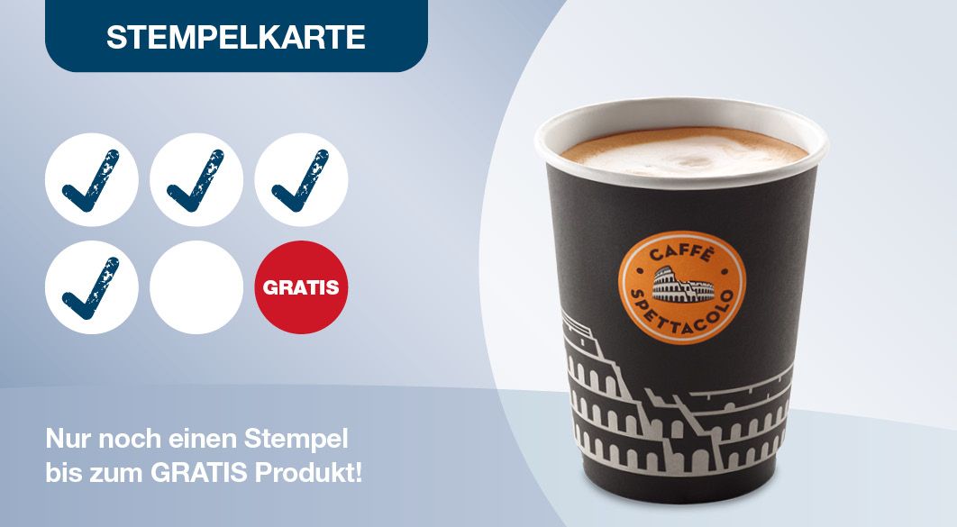 App Stempelkarte: Der 6. Kaffee gratis!