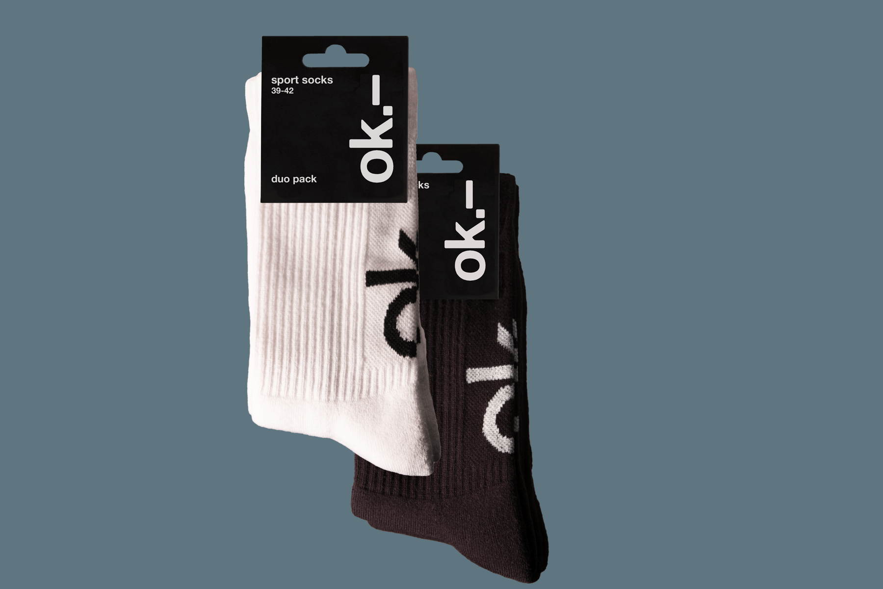 Chaussettes noires - Texte blanc - 39-42