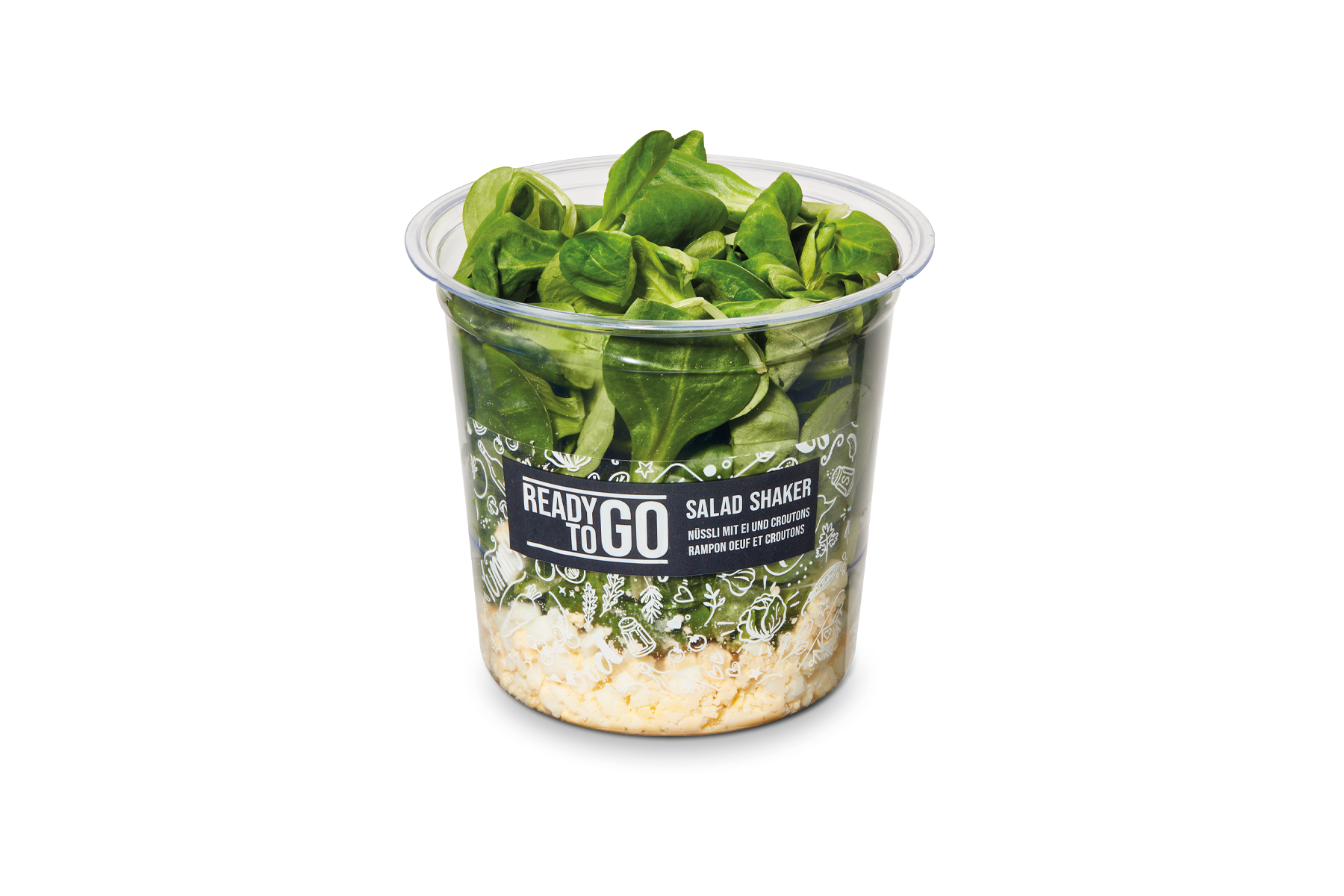 R2G Salad Shaker Nüsslisalat mit Ei & Croutons R2G Salad Shaker Nüsslisalat mit Ei & Croutons