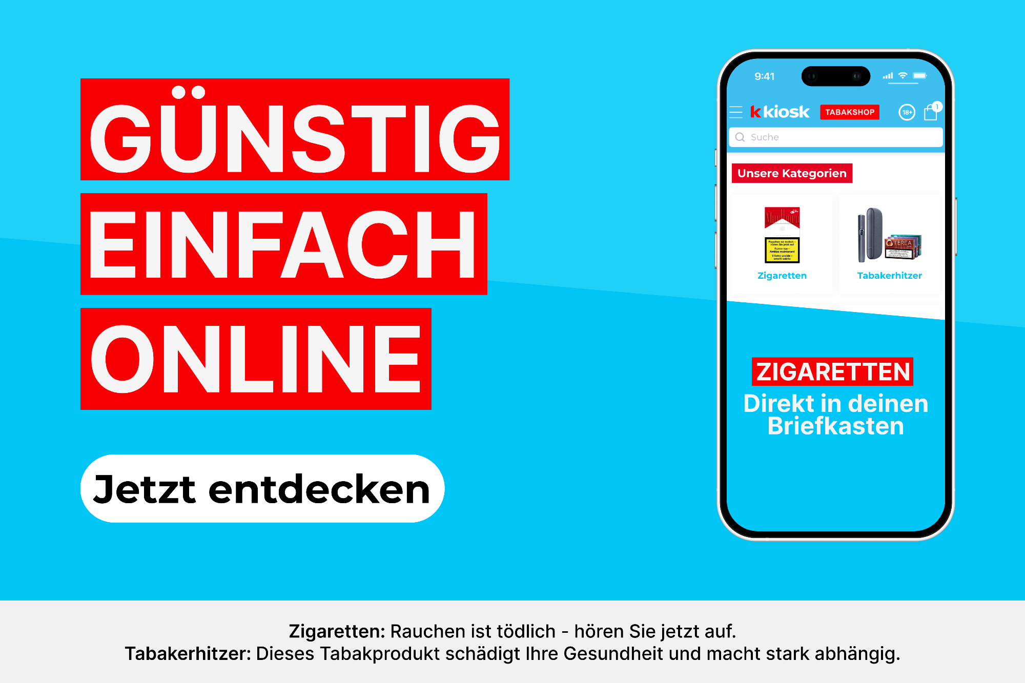 Online Shop Tabak von k kiosk