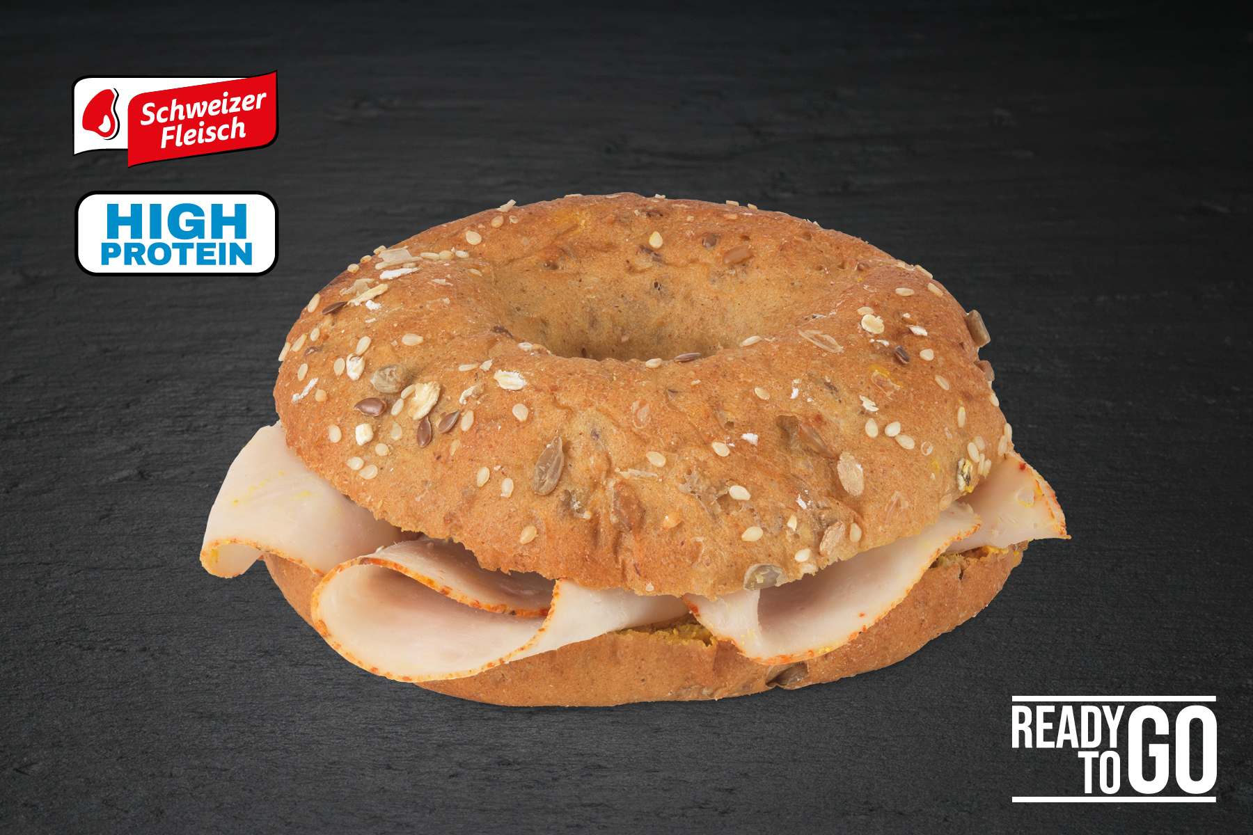 High Protein Bagel mit Trutenbrust